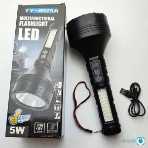چراغ قوه شارژی مدل TY-8925A همراه قدرتمند برای فضای باز و کمپینگ | فروشگاه تجهیزات روشنایی لایت ایران