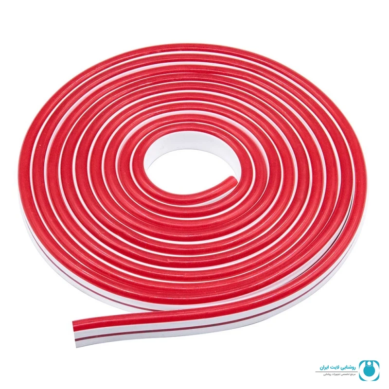 ریسه نئون فلکسی ۲۸۳۵ ۱۲ ولت یک متری خاموش روی سطح مشکی | تجهیزات روشنایی لایت ایران