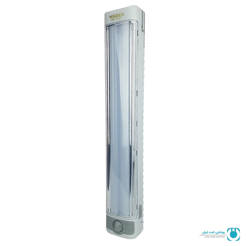 چراغ اضطراری ویداسی WD-839T روشن در محیط تاریک | تجهیزات روشنایی لایت ایران
